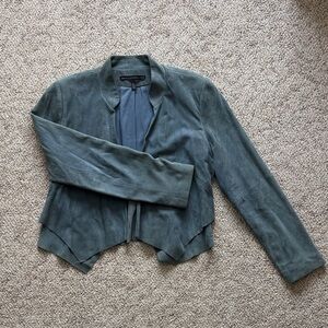 White House Black Market Soft Blue Suede Blazer